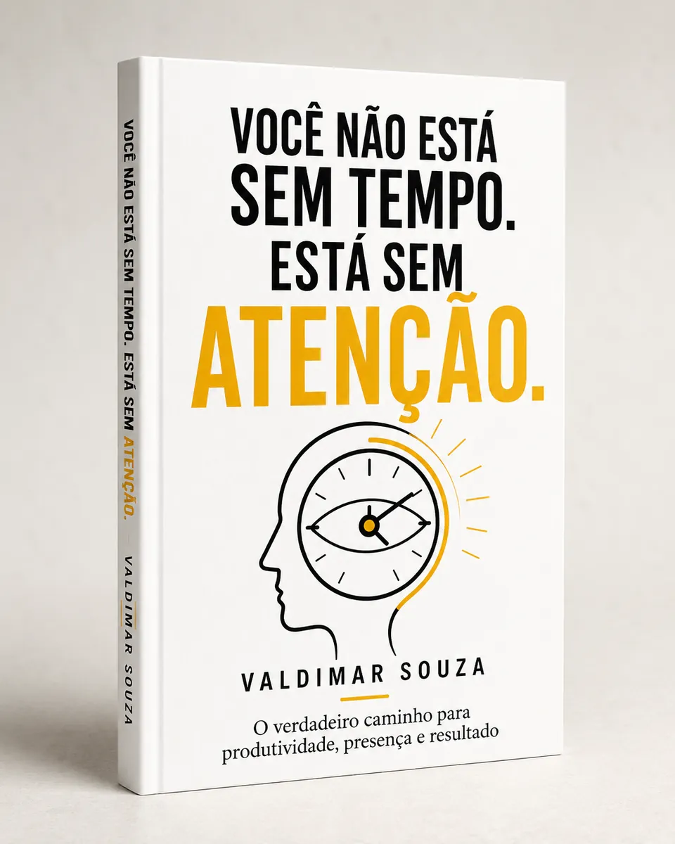 Livro Você não está sem tempo. Está sem atenção, de Valdimar Souza